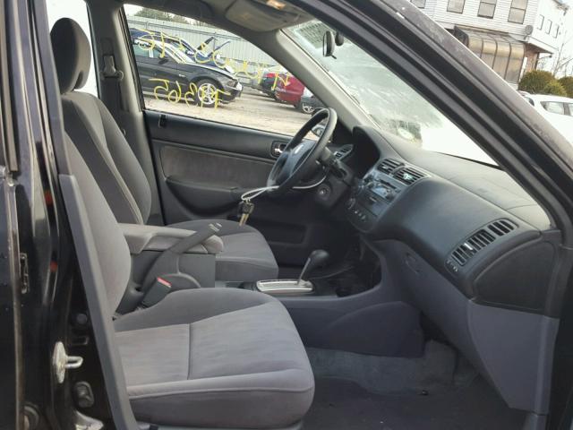 2HGES26753H507414 - 2003 HONDA CIVIC EX BLACK photo 5