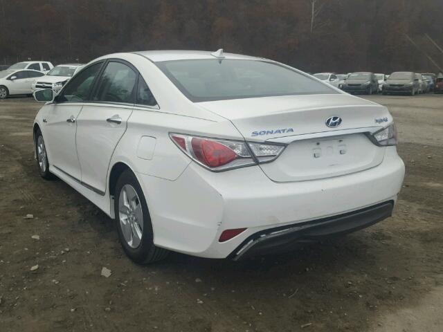 KMHEC4A45CA055916 - 2012 HYUNDAI SONATA HYB WHITE photo 3