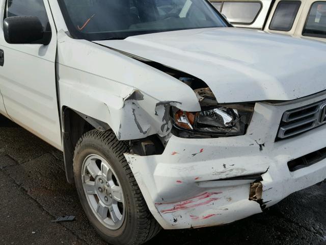 2HJYK16298H505906 - 2008 HONDA RIDGELINE WHITE photo 9