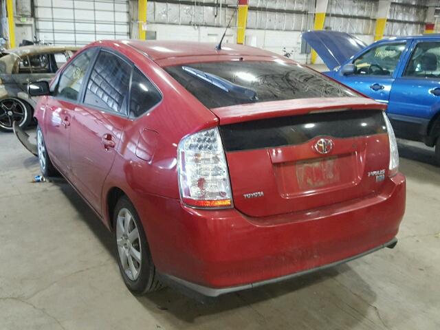 JTDKB20U787760317 - 2008 TOYOTA PRIUS RED photo 3