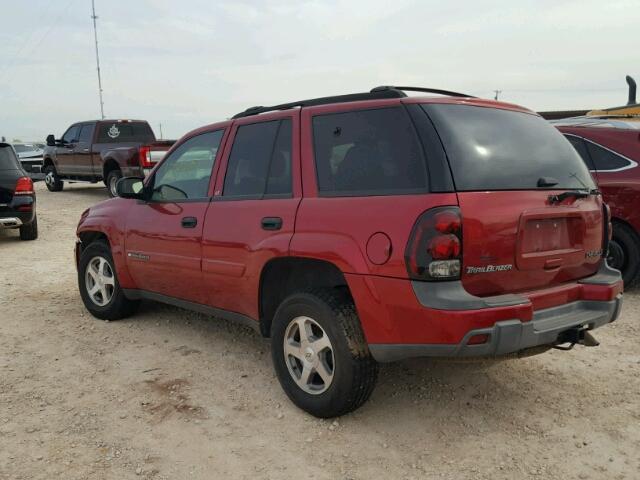 1GNDT13S832408032 - 2003 CHEVROLET TRAILBLAZE RED photo 3