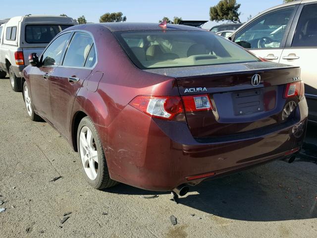 JH4CU266X9C030576 - 2009 ACURA TSX BURGUNDY photo 3