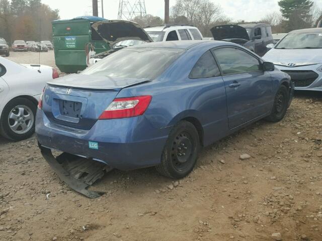 2HGFG12617H511835 - 2007 HONDA CIVIC LX BLUE photo 4