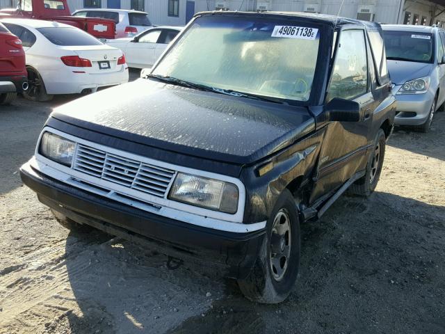 2CNBJ18U3L6222641 - 1990 GEO TRACKER BLACK photo 2