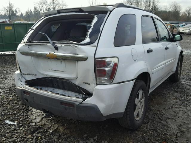 2CNDL23F556147736 - 2005 CHEVROLET EQUINOX LS WHITE photo 4