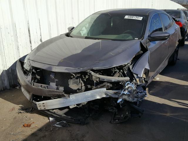 2HGFC2F71HH522341 - 2017 HONDA CIVIC EX GRAY photo 2