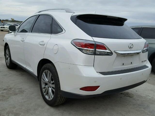 2T2ZK1BAXDC096711 - 2013 LEXUS RX 350 WHITE photo 3