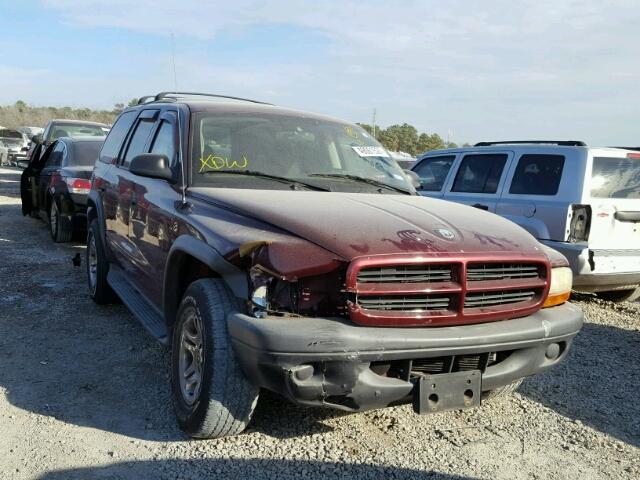 1D4HS38N23F515438 - 2003 DODGE DURANGO SP MAROON photo 1