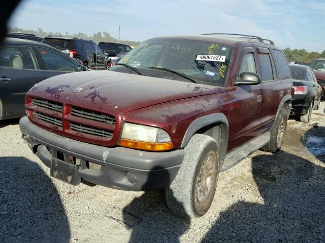 1D4HS38N23F515438 - 2003 DODGE DURANGO SP MAROON photo 2