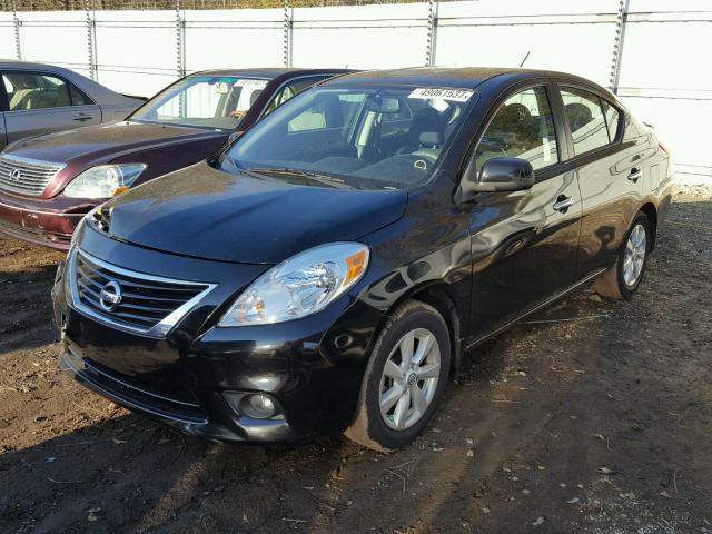 3N1CN7AP6DL881219 - 2013 NISSAN VERSA S BLACK photo 2