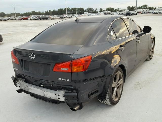 JTHBK262675039369 - 2007 LEXUS IS 250 BLACK photo 4