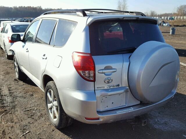 JTMBD31V976042392 - 2007 TOYOTA RAV4 LIMIT SILVER photo 3