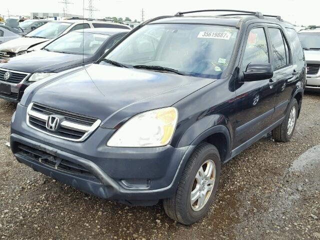 JHLRD78842C058888 - 2002 HONDA CR-V EX BLACK photo 2