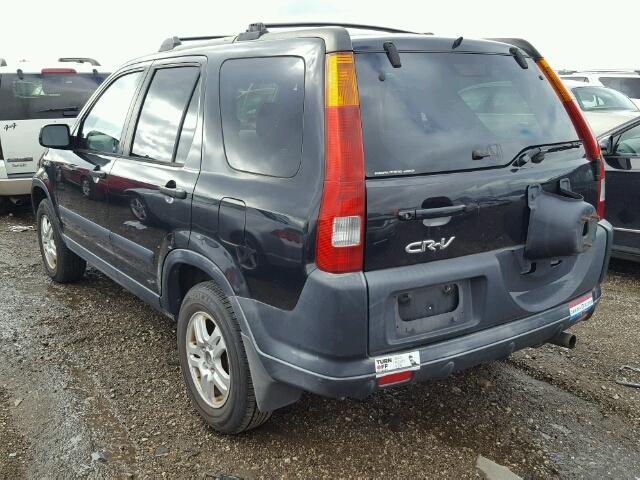 JHLRD78842C058888 - 2002 HONDA CR-V EX BLACK photo 3