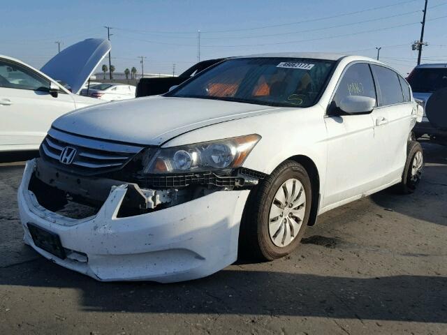 1HGCP2F35BA151498 - 2011 HONDA ACCORD LX WHITE photo 2