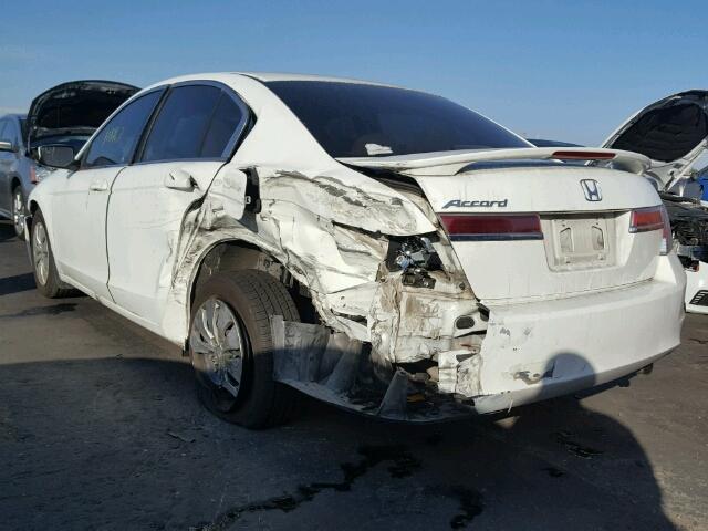 1HGCP2F35BA151498 - 2011 HONDA ACCORD LX WHITE photo 3