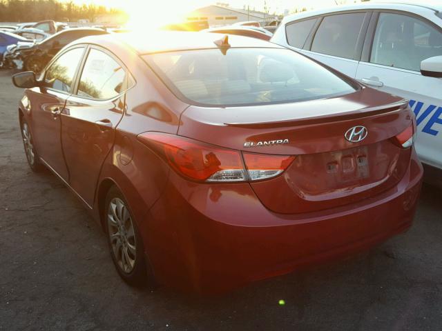 KMHDH4AE2CU462984 - 2012 HYUNDAI ELANTRA GL BURGUNDY photo 3