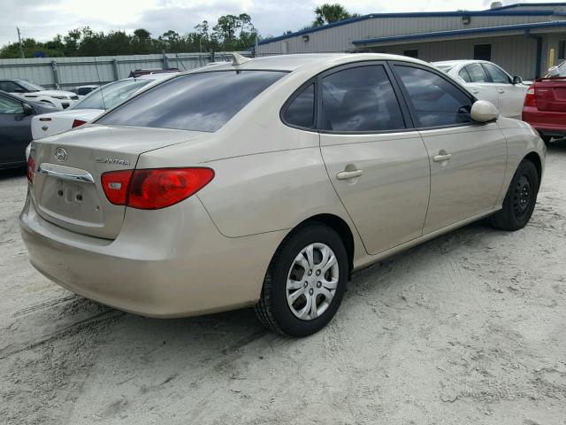 KMHDU4AD1AU171456 - 2010 HYUNDAI ELANTRA BL BEIGE photo 4