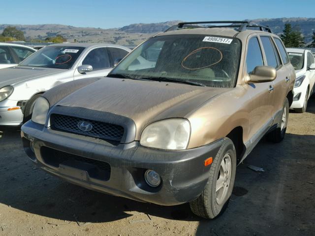 KM8SC13E34U756462 - 2004 HYUNDAI SANTA FE G GOLD photo 2