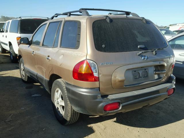 KM8SC13E34U756462 - 2004 HYUNDAI SANTA FE G GOLD photo 3