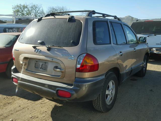 KM8SC13E34U756462 - 2004 HYUNDAI SANTA FE G GOLD photo 4