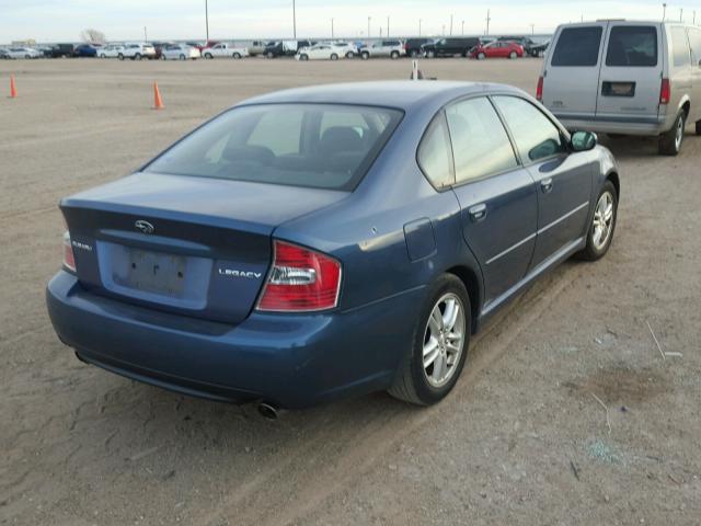 4S3BL616057211221 - 2005 SUBARU LEGACY 2.5 BLUE photo 4