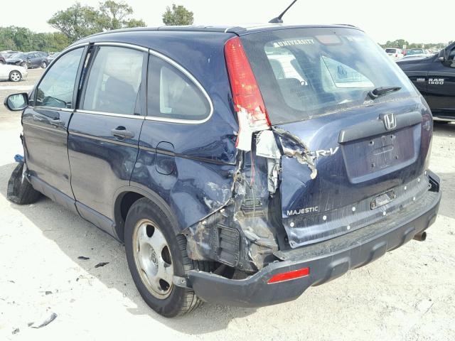 JHLRE48377C053563 - 2007 HONDA CR-V LX BLUE photo 3