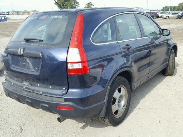 JHLRE48377C053563 - 2007 HONDA CR-V LX BLUE photo 4