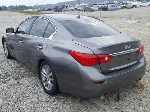 JN1AV7AP4EM691594 - 2014 INFINITI Q50 HYBRID GRAY photo 3