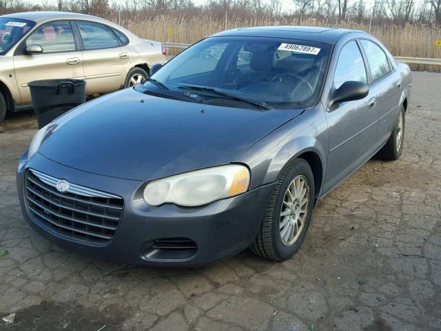 1C3AL56RX4N407447 - 2004 CHRYSLER SEBRING LX GRAY photo 2