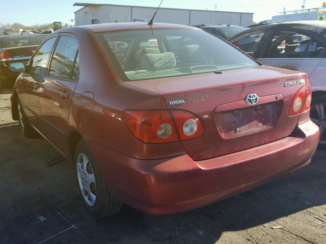 1NXBR32E85Z521472 - 2005 TOYOTA COROLLA CE RED photo 3