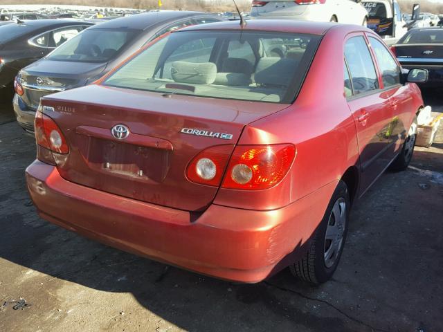 1NXBR32E85Z521472 - 2005 TOYOTA COROLLA CE RED photo 4