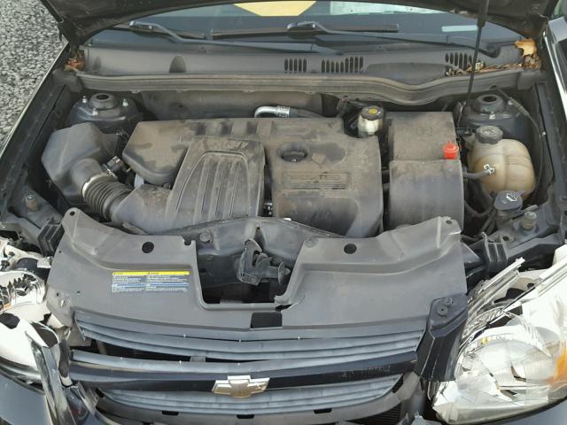 1G1AK58F987256718 - 2008 CHEVROLET COBALT LS BLACK photo 7