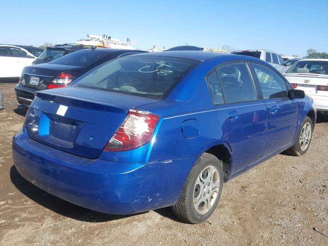1G8AJ52F53Z169750 - 2003 SATURN ION LEVEL BLUE photo 4