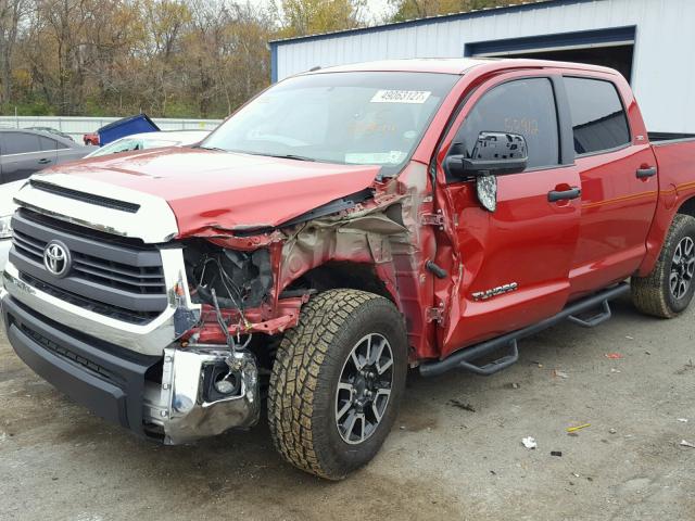 5TFDW5F13FX468544 - 2015 TOYOTA TUNDRA CRE RED photo 9