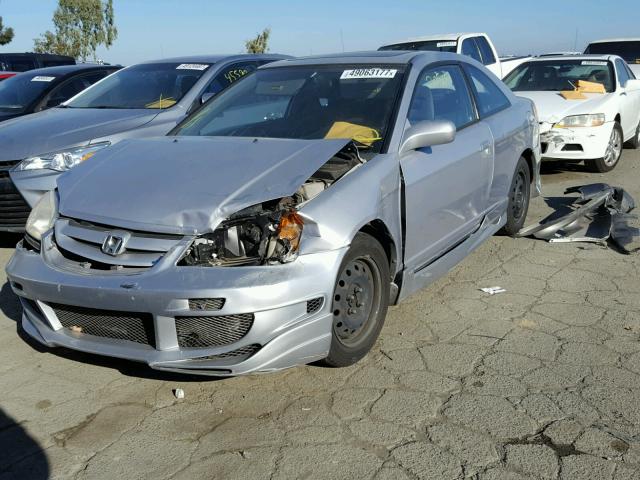 1HGEM22952L074096 - 2002 HONDA CIVIC EX SILVER photo 2