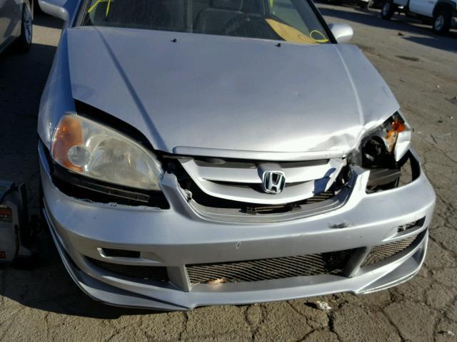 1HGEM22952L074096 - 2002 HONDA CIVIC EX SILVER photo 9