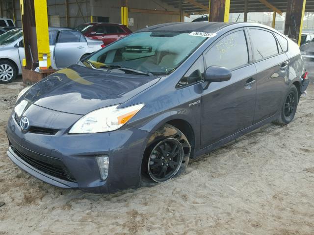 JTDKN3DU0C5464146 - 2012 TOYOTA PRIUS GRAY photo 2