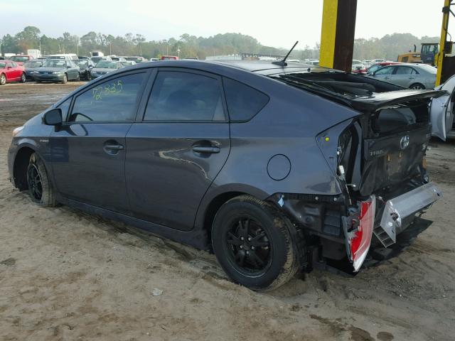 JTDKN3DU0C5464146 - 2012 TOYOTA PRIUS GRAY photo 3