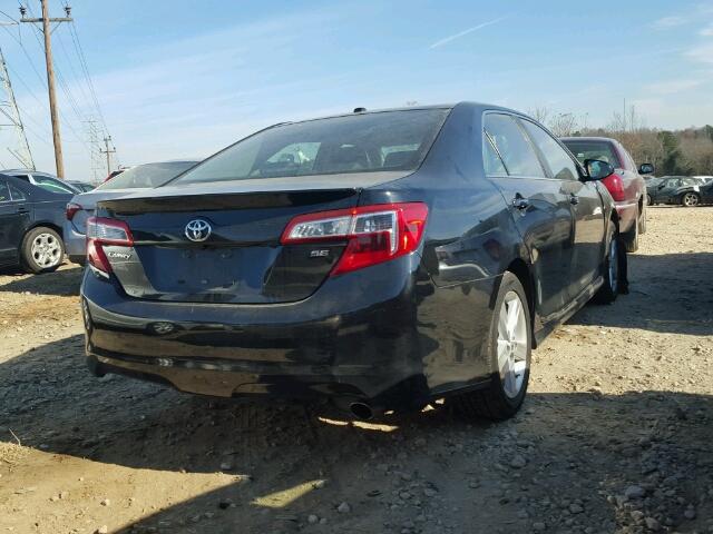 4T1BF1FK8EU301102 - 2014 TOYOTA CAMRY L BLACK photo 4