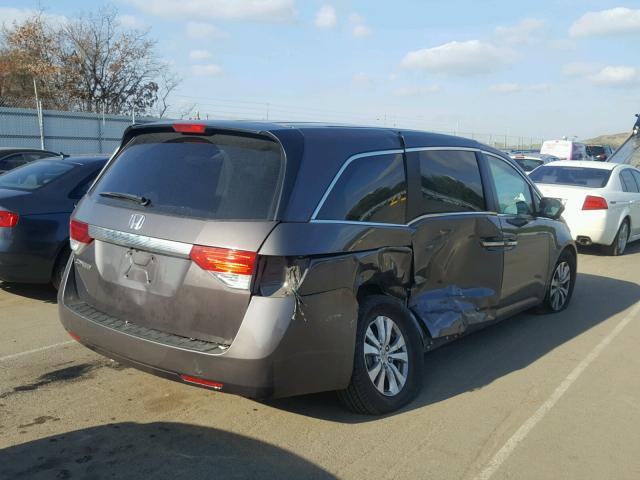 5FNRL5H45FB059767 - 2015 HONDA ODYSSEY EX GRAY photo 4