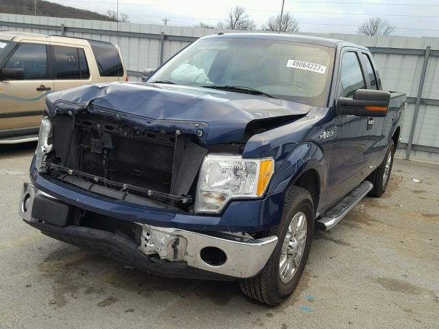 1FTEX1C86AFD72630 - 2010 FORD F150 SUPER BLUE photo 2