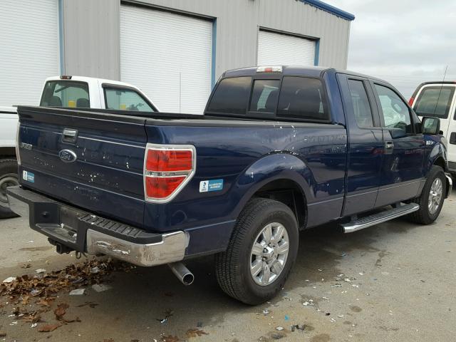 1FTEX1C86AFD72630 - 2010 FORD F150 SUPER BLUE photo 4