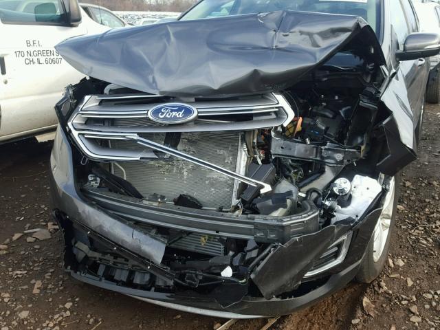 2FMPK3J90HBC49878 - 2017 FORD EDGE SEL CHARCOAL photo 9