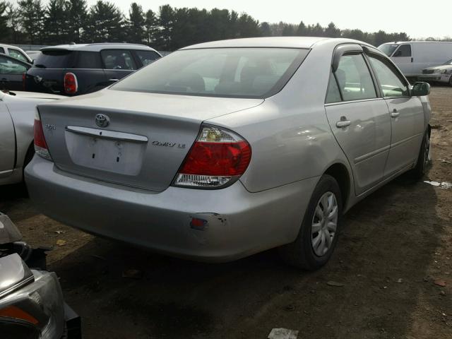 4T1BE30K95U094243 - 2005 TOYOTA CAMRY LE ვერცხლისფერი ფოტო 4