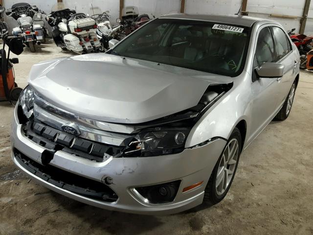 3FAHP0JG1CR177287 - 2012 FORD FUSION SEL SILVER photo 2