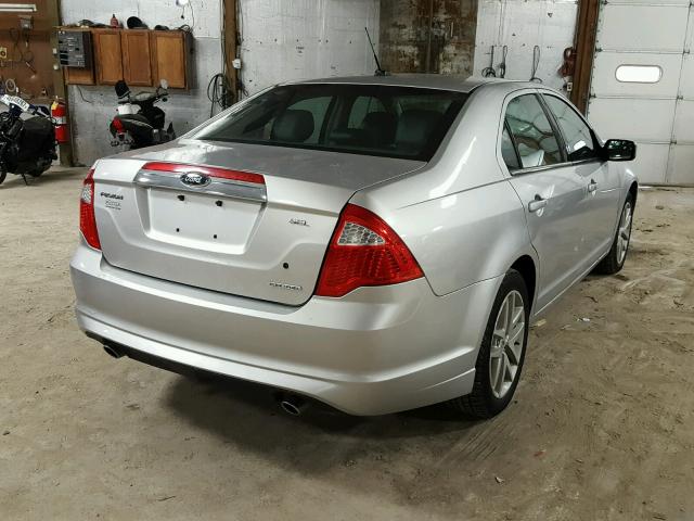 3FAHP0JG1CR177287 - 2012 FORD FUSION SEL SILVER photo 4