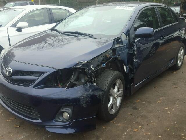 2T1BU4EE0DC946166 - 2013 TOYOTA COROLLA BA BLUE photo 9