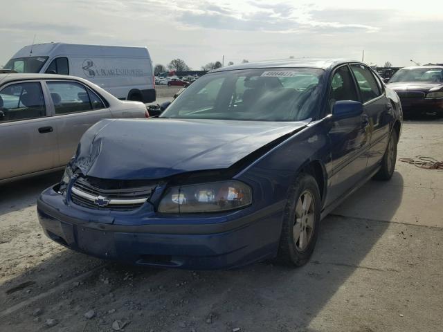 2G1WF52E149198509 - 2004 CHEVROLET IMPALA BLUE photo 2