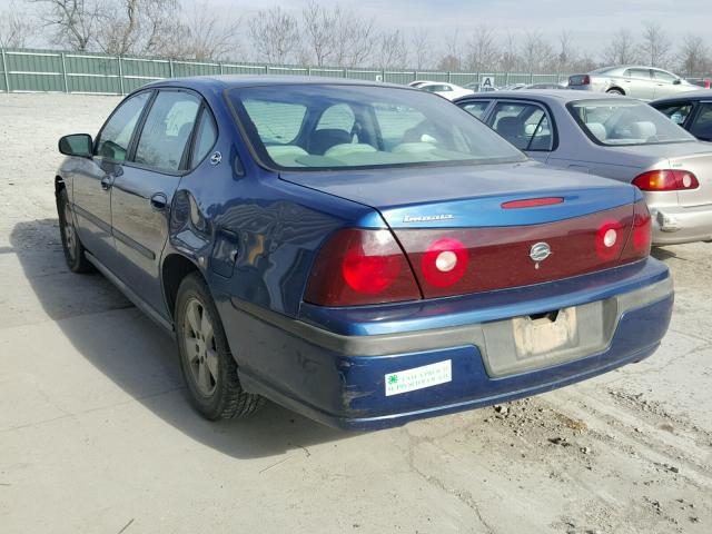 2G1WF52E149198509 - 2004 CHEVROLET IMPALA BLUE photo 3